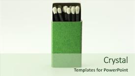  Presentation with theater black and white - Colorful PPT layouts enhanced with a green match box backdrop and a soft green colored foreground