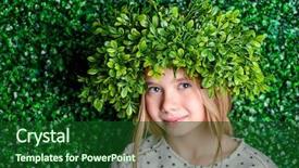  Presentation with green fashion - Audience pleasing slides consisting of a green summer garden backdrop and a  colored foreground