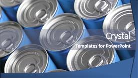  Presentation with aluminium - Presentation design featuring a group of aluminium background and a ocean colored foreground