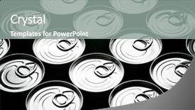  Presentation with aluminium - PPT theme with a group of aluminium background and a gray colored foreground
