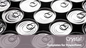  Presentation with aluminium - PPT theme featuring a group of aluminium background and a gray colored foreground
