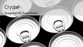  Presentation with aluminium - PPT theme having a group of aluminium background and a light gray colored foreground