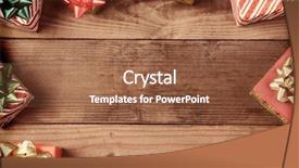  Presentation with christmas presents - Beautiful presentation theme featuring a group of christmas backdrop and a tawny brown colored foreground