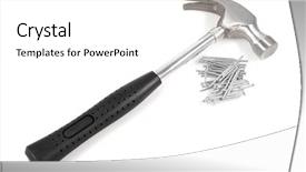  Presentation with nails - Slides featuring a group of nail background and a white colored foreground