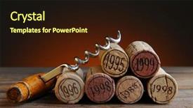  Presentation with corkscrew - Colorful PPT theme enhanced with a group of wine backdrop and a wine colored foreground