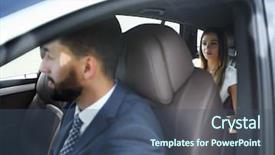  Presentation with car - Amazing theme having gestion de relation client - portrait of a handsome male backdrop and a ocean colored foreground