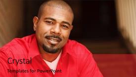  Presentation with african american collaboration - Theme consisting of a happy african american background and a red colored foreground