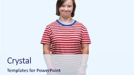  Presentation with down syndrome - Colorful slide set enhanced with a happy and cool backdrop and a white colored foreground