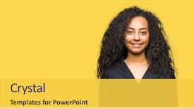  Presentation with hair dress - Presentation theme having a happy and cool background and a yellow colored foreground