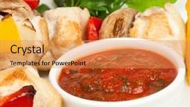  Presentation with hot sauce - Cool new presentation with a hen with sauce backdrop and a yellow colored foreground