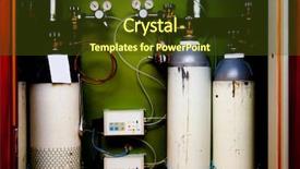  Presentation with gas station - Beautiful theme featuring a high pressure gas backdrop and a tawny brown colored foreground