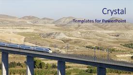  Presentation with speed - Colorful presentation design enhanced with a high-speed train backdrop and a sky blue colored foreground