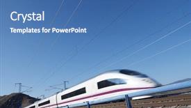  Presentation with speed - Cool new slides with a high-speed train backdrop and a ocean colored foreground