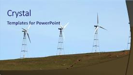  Presentation with windmills - Amazing PPT layouts having a hill generate electricty backdrop and a sky blue colored foreground