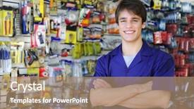  Presentation with home improvement - Amazing slide set having a home improvement store backdrop and a coral colored foreground