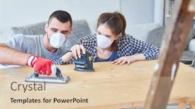  Presentation with home improvement - Slides featuring a-home-improvement background and a lemonade colored foreground