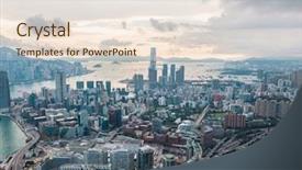  Presentation with hongkong - Beautiful PPT layouts featuring a hongkong global city backdrop and a lemonade colored foreground
