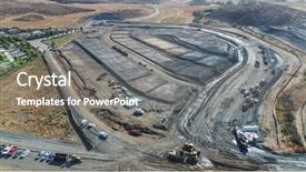  Presentation with housing - PPT layouts having a housing development construction background and a gray colored foreground