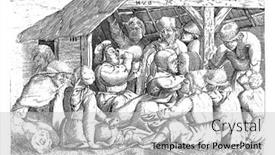  Presentation with hut - Presentation design with a-hut-beggars-and-cripples background and a light gray colored foreground