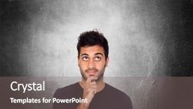  Presentation with black men - PPT layouts with worried couple sitting at the table with empty wallets background and a violet colored foreground