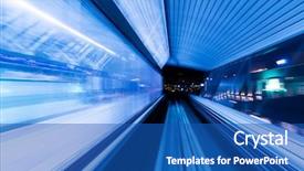  Presentation with rail - Audience pleasing theme consisting of a japanese mono rail backdrop and a teal colored foreground