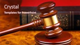  Presentation with court gavel - Theme with a judge in court background and a tawny brown colored foreground
