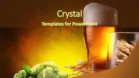  Presentation with beer hops - Cool new presentation theme with a keg of beer backdrop and a tawny brown colored foreground