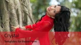  Presentation with fig tree - Presentation consisting of a large fig tree background and a crimson colored foreground