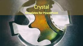  Presentation with gear - Slides enhanced with a large gear axle background and a tawny brown colored foreground