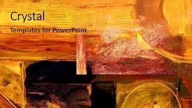  Presentation with oil plastic - Beautiful theme featuring a large scale abstract backdrop and a gold colored foreground