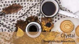  Presentation with autumn morning - Presentation design featuring a lazy sunday morning background and a gold colored foreground