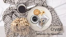  Presentation with autumn morning - Cool new PPT layouts with a lazy sunday morning backdrop and a light gray colored foreground