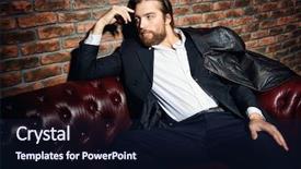  Presentation with fashion accessories - Slide set consisting of a leather sofa fashion background and a wine colored foreground