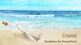  Presentation with letter - Presentation theme with a letter inside sandy background and a lemonade colored foreground