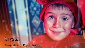  Presentation with elf - Cool new presentation design with a little cute elf backdrop and a red colored foreground