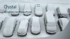  Presentation with parking lot - Beautiful PPT theme featuring a lot of snow backdrop and a lemonade colored foreground