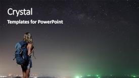  Presentation with night stars - PPT theme with a lots of stars background and a dark gray colored foreground