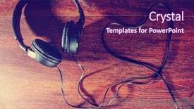  Presentation with love music - Beautiful theme featuring shape of a heart backdrop and a violet colored foreground