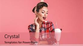  Presentation with milkshake - Theme having a lovely brunette pin background and a coral colored foreground