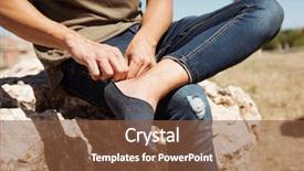  Presentation with cut - Audience pleasing slide set consisting of a low cut sock backdrop and a tawny brown colored foreground