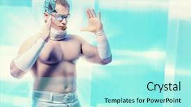  Presentation with luminous - Presentation design enhanced with a luminous transparent background background and a arctic colored foreground