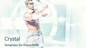  Presentation with nano - Colorful PPT theme enhanced with a luminous transparent background backdrop and a sky blue colored foreground