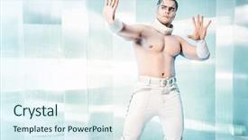  Presentation with nano - Amazing PPT theme having a luminous transparent background backdrop and a sky blue colored foreground