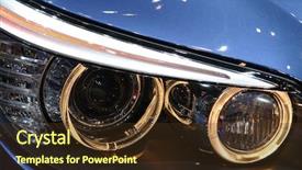  Presentation with cars - PPT theme featuring a luxurious sports car background and a tawny brown colored foreground