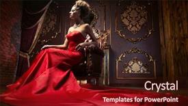  Presentation with jewelery - Presentation theme enhanced with a luxury apartment classic background and a wine colored foreground