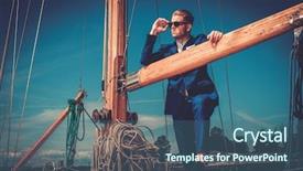  Presentation with luxury - Presentation design having a luxury wooden regatta background and a ocean colored foreground