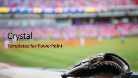  Presentation with baseball - Presentation enhanced with a major league stadium background and a yellow colored foreground