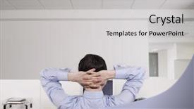  Presentation with employee anniversary work office - Cool new theme with a male office work backdrop and a light gray colored foreground