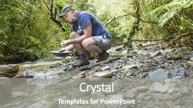  Presentation with new zealand - PPT theme with a man doing gold background and a gray colored foreground