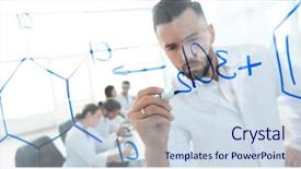  Presentation with maths project - PPT theme with maths project - close up of a man background and a sky blue colored foreground